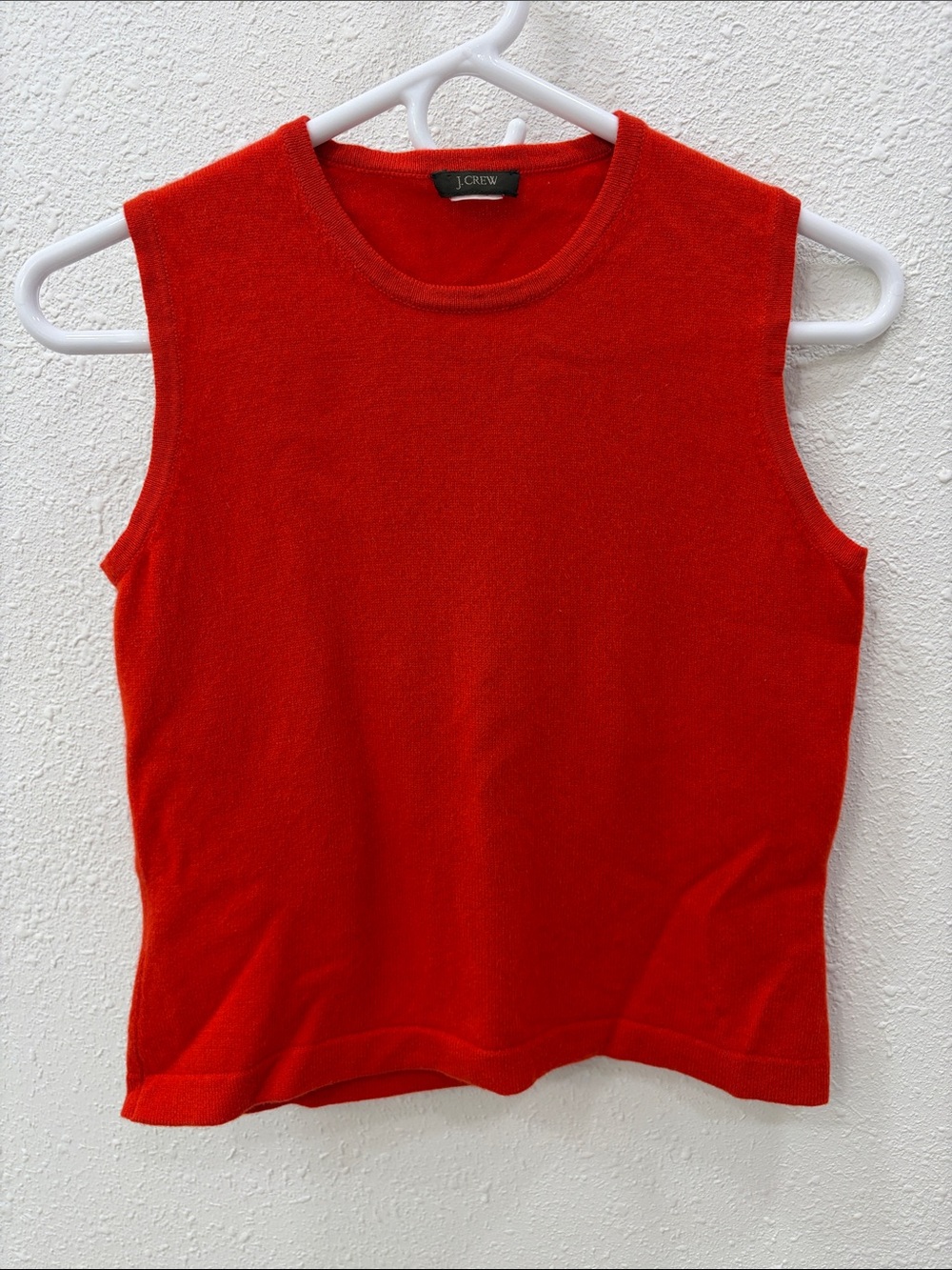 J. Crew Bright Red Sleeveless Cashmere Sweater Tank